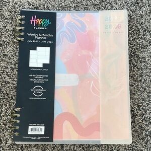 Happy Planner Weekly & Monthly Planner - Pink, Blue, Gold